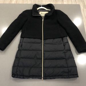 Herno Black Knit Upper Padded Polar-Tech Jacket